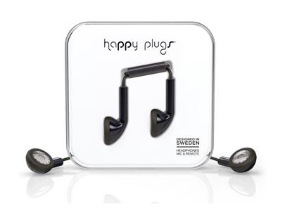 Happy Plugs Earbud Black sluchátka/mikrofon/příjem hovoru/3,5mm