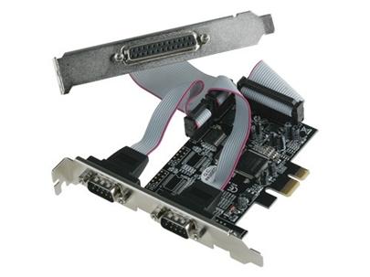 i-Tec PCIe I/O Controler card (2x COM, 1x LPT), Low Profile