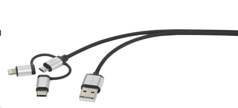 IPad/iPhone/iPod datový kabel/nabíjecí kabel Renkforce RF-3334580, 1.50 m, tmavě šedá