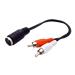 Kabel audio DIN5pin(F) <- 2x cinch, 20cm
