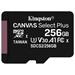 Kingston paměťová karta 256GB Canvas Select Plus microSDHC 100R A1 C10 Card