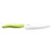 KYOCERA keramický nůž s bílou čepelí, 13 cm dlouhá čepel, zelená plastová rukojeť