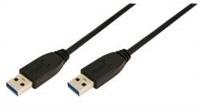 LOGILINK - Kabel USB 3.0 Type-A Male typu samec 1m, černá