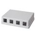 LOGILINK- Keystone Surface Mount Box 4 port UTP, white, blank