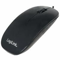 LOGILINK - Optická plochá myš, černá
