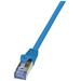 LOGILINK - Patch Cable Cat.6A 10G S/FTP PIMF PrimeLine modrý 0,25m