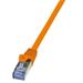 LogiLink® Patch Cable Cat.6A 10G S/FTP PIMF PrimeLine orange, 1m