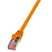 LogiLink® Patch Cable Cat.6A 10G S/FTP PIMF PrimeLine orange,délka 0,5m
