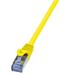LogiLink® Patch Cable Cat.6A 10G S/FTP PIMF PrimeLine yellow 1,5m