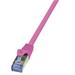 LOGILINK -Patch kabel Cat.6A 10G S/FTP PIMF PrimeLine růžový 1,5m
