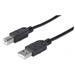MANHATTAN Hi-Speed USB Device Cable, Type-A Male to Type-B Male, 0,5 m, Black