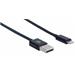 Manhattan Lightning kabel, USB-A na MFi-Certified 8-Pin Lighting (M/M), 0.5m, černá