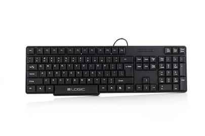 Modecom Logic LK-12 drátová klávesnice, US layout, USB, černá