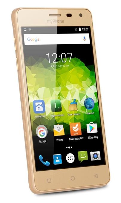 myPhone PRIME PLUS - zlatý 5" IPS/ 1280x720/ 16GB/ 2GB RAM//8 + 5Mpx/ Android 6