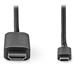 NEDIS kabelový adaptér USB 3.2 Gen 1/ USB-C zástrčka - HDMI zásuvka/ kulatý/ černý/ 1m