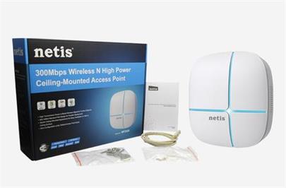 NETIS WF2520 Wireless N 300 Mbit/s aktivní POE AP přístupový bod s montáží na strop
