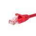 Netrack patch cable RJ45, snagless boot, Cat 6 UTP, 0.5m red