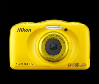 NIKON kompakt Coolpix W100, 13MPix, 3x zoom - žlutý - Backpack kit