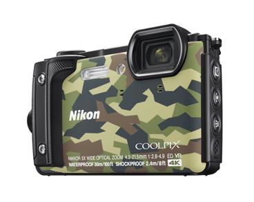 NIKON kompakt Coolpix W300, 16MPix, 5x zoom - camouflage + 2v1 plovoucí popruh