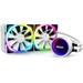 NZXT vodní chladič Kraken X53 RGB / 2x 120mm fan / LGA 2066/2011(-3)/1366/1156/1155/1151/1150/AM4 / bílá