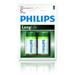Philips baterie C LongLife zinkochloridová - 2ks, blister