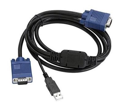 Planet KVM-KC1-3m KB/Video/Mouse kabel s USB pro KVM řady 210, integrovaný převodník USB-PS/2