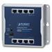 PLANET průmyslový nástěnný switch 8x 1Gb, IP30, 12VDC, -20/+60st, IP30, fanless