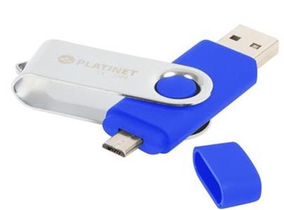 PLATINET ANDROID PENDRIVE USB 2.0 BX-Depo 16GB + microUSB modrý