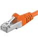 Premiumcord Patch kabel CAT6a S-FTP, RJ45-RJ45, AWG 26/7 1,5m, oranžová