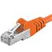 Premiumcord Patch kabel CAT6a S-FTP, RJ45-RJ45, AWG 26/7 7m, oranžová