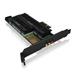 RAIDSONIC IB-PCI215M2-HSL PCIe rozšiřující karta 2x M.2 PCIe/SATA SSD pro PC
