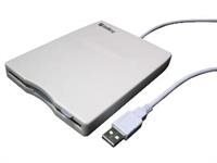 Sandberg externí mini disketová mechanika, USB, 3.5" diskety, bílá