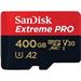 SanDisk Extreme PRO microSDXC 400GB - 170MB/s R/90MB/s W, A2 C10 V30 UHS-I, Adapter