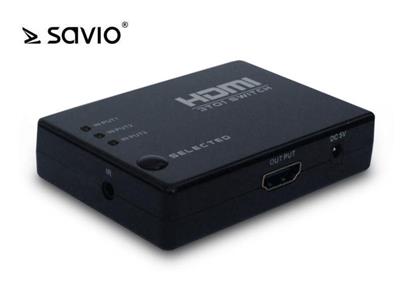 SAVIO CL-28 HDMI Switch 3 ports + remote control