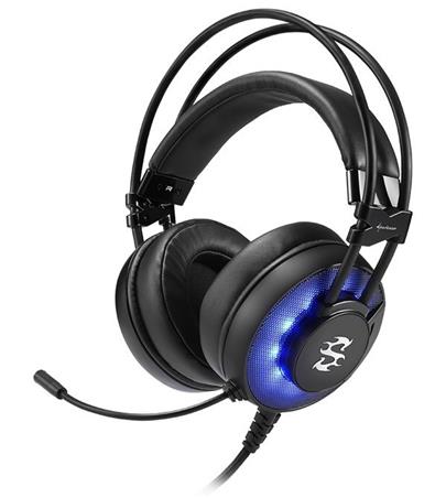 Sharkoon sluchátka Skiller SGH2, USB, modré LED podsvícení