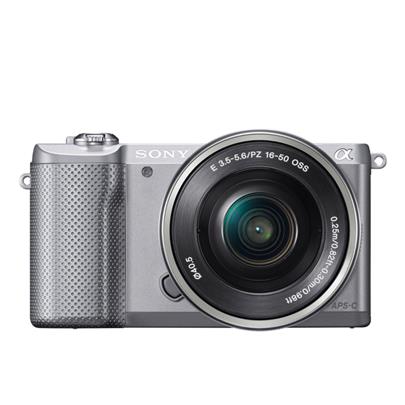 SONY ILCE-5000 Fotoaparát Alfa 5000 s bajonetem E + 16-50mm objektiv - Silver