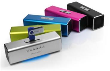 Technaxx MusicMan, baterie 600 mAh, FM, USB, modrý