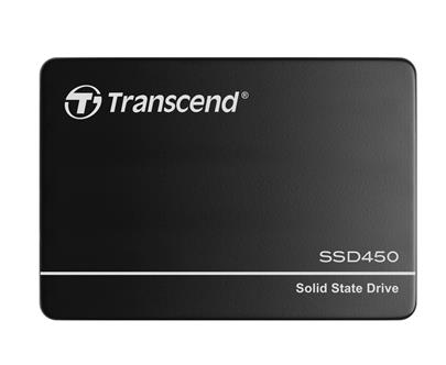 TRANSCEND SSD450K 128GB Industrial SSD disk 2.5" SATA3, 3D TLC, Aluminium case, 550MB/s R, 520 MB/W, černý