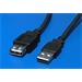 USB 2.0 kabel prodlužovací A-A, M-F, černý, 30cm
