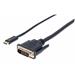 USB-C to DVI Adapter Cable, Converts a DP Alt Mode Signal to a DVI 1080p Output, 2 m (6 ft.), Black