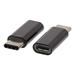 VALUELINE adaptér USB 2.0/ USB Micro-B zásuvka – USB-C zástrčka/ černý