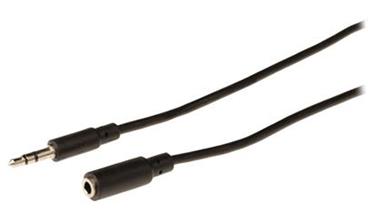 Valueline kabel stereo jack 3,5 M - 3,5 F prodlužovací, 10m, černý