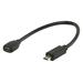 Valueline redukční kabel MHL pro telefony Samsung/ 11-pin zástrčka USB micro B - 5-pin zásuvka USB micro B/ černý/ 20cm