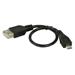 VALUELINE Redukční kabel USB 2.0/ zástrčka USB micro B - zásuvka USB A/ černý/ 20cm