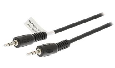 VALUELINE stereo audio kabel s jackem/ zástrčka 3,5 mm - zástrčka 3,5 mm/ černý/ bulk/ 1,5m