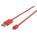 Valueline VLMP60410R1.00 - Kabel USB2.0 typ A - micro USB typ B, červený - 1m