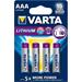 VARTA 4pack LITHIUM AAA/LR03 1100mAh baterie (cena za 1x4pack -20-+50oC)