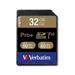 VERBATIM 32 GB PRO+ SECURE DIGITAL (SDHC) CARD CLASS 10 / UHS 1 (R:90MB/s, W:80MB/s)