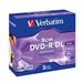 VERBATIM DVD+R(5-pack)8cmDoubleLayer/Jewel/2.4x/2,8GB
