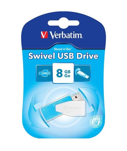 VERBATIM Store 'n' Go Swivel 8GB USB 2.0 karibsky modrá
